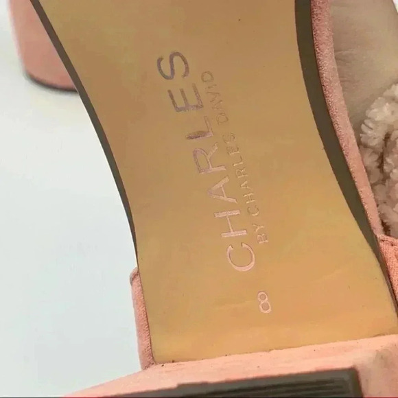 Charles Charles David heels size 8 pink faux suede - Picture 14 of 15